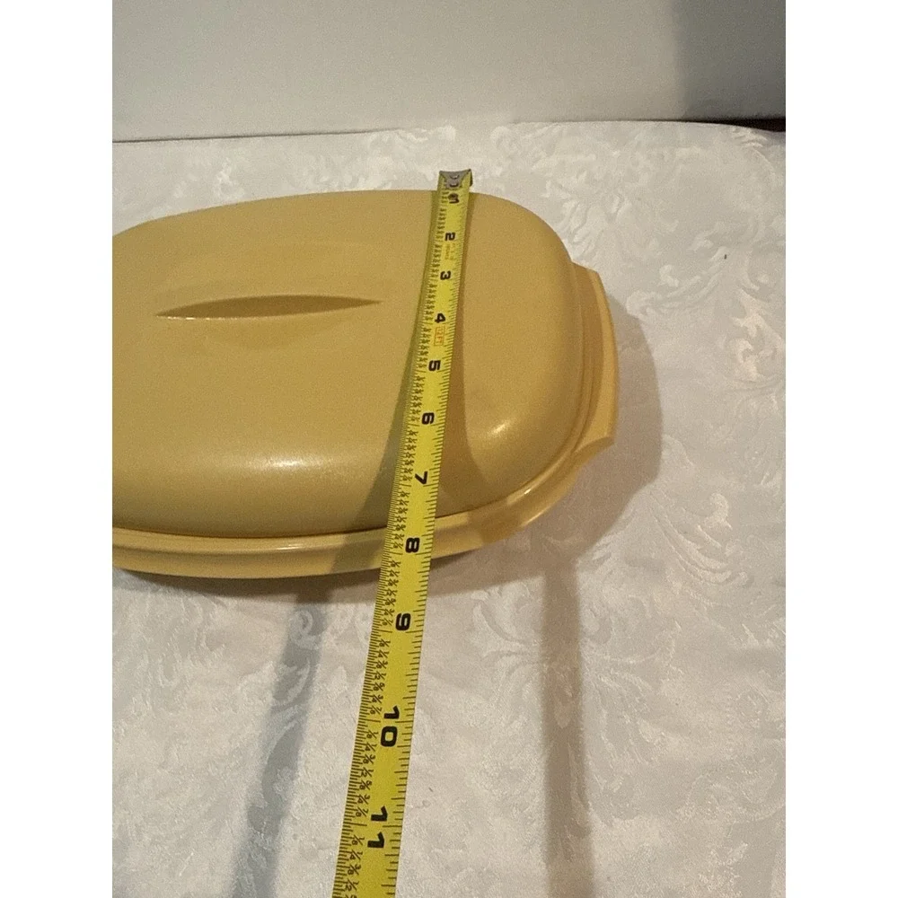 Vintage Tupperware Harvest Gold 3‎ Piece Vegetable/Rice Steamer Strainer Gold